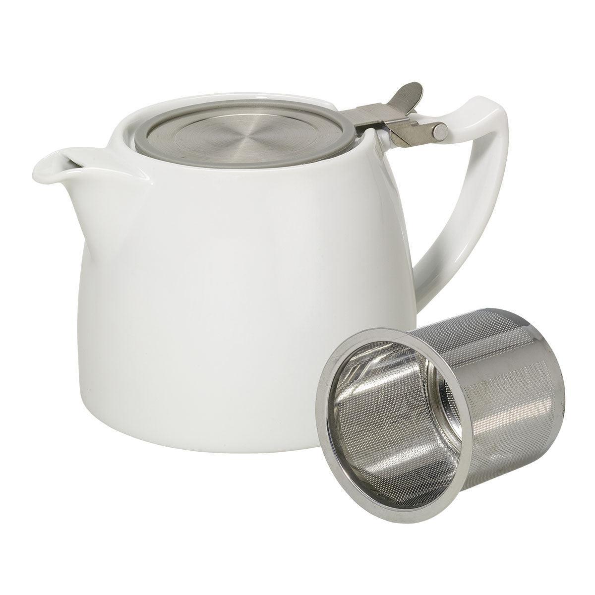 TEAMOND - Teekanne_sieb_tee_porzellan_weiss